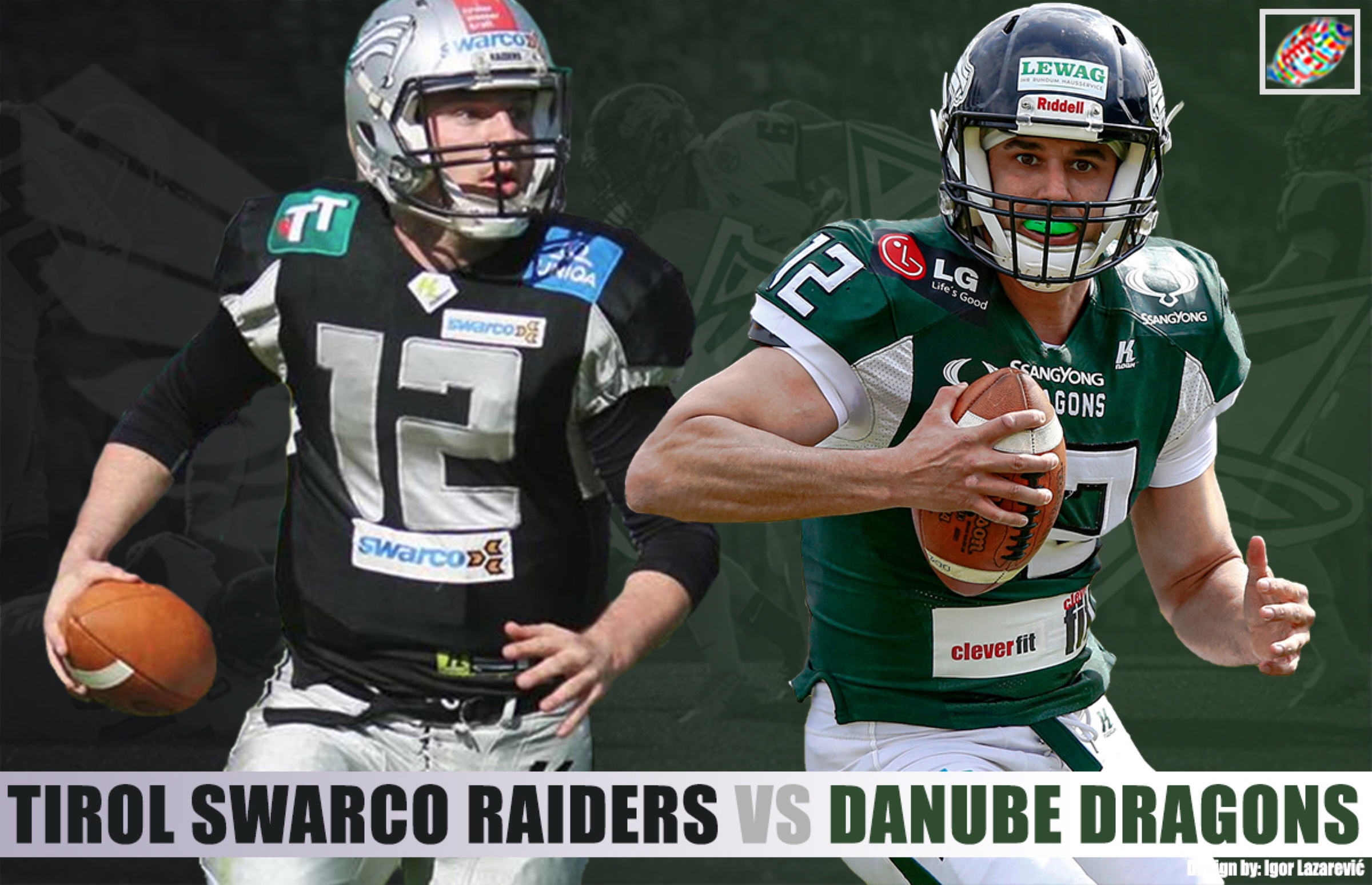 LIVESTREAM Austrian Semifinal: SsangYong Danube Dragons @ Swarco Raiders  Tirol, 17:00 CET (5 pm, 11:00 am ET)