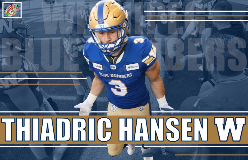 Germany S Thiadric Hansen Adjusting Well To Life With Winnipeg Blue Bombers