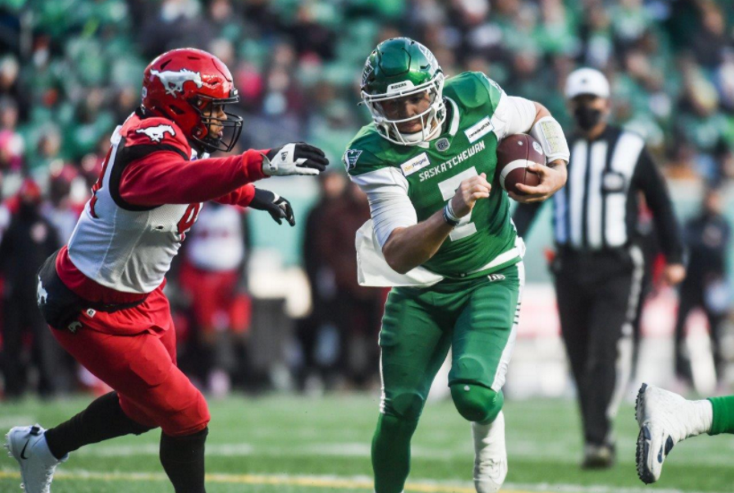 Roughriders outlast Calgary Stampeders in OT thriller to move on