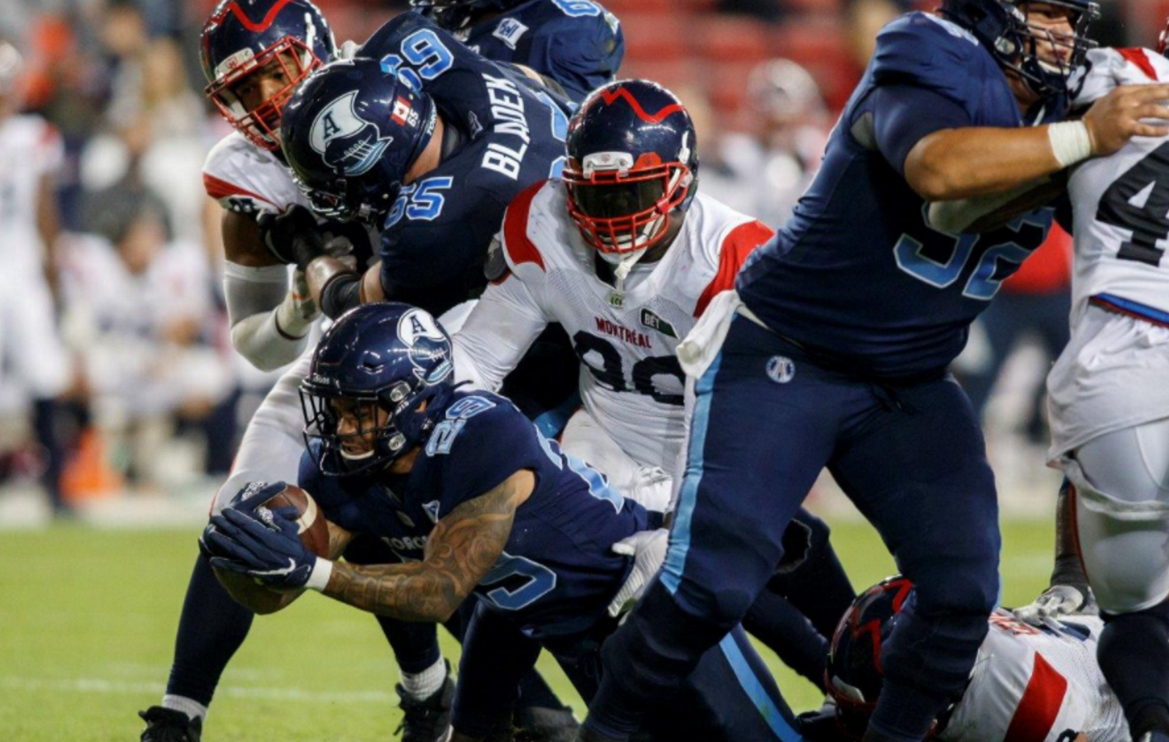 Toronto Argos starting quarterback Nick Arbuckle McLeod Bethel Thompson 