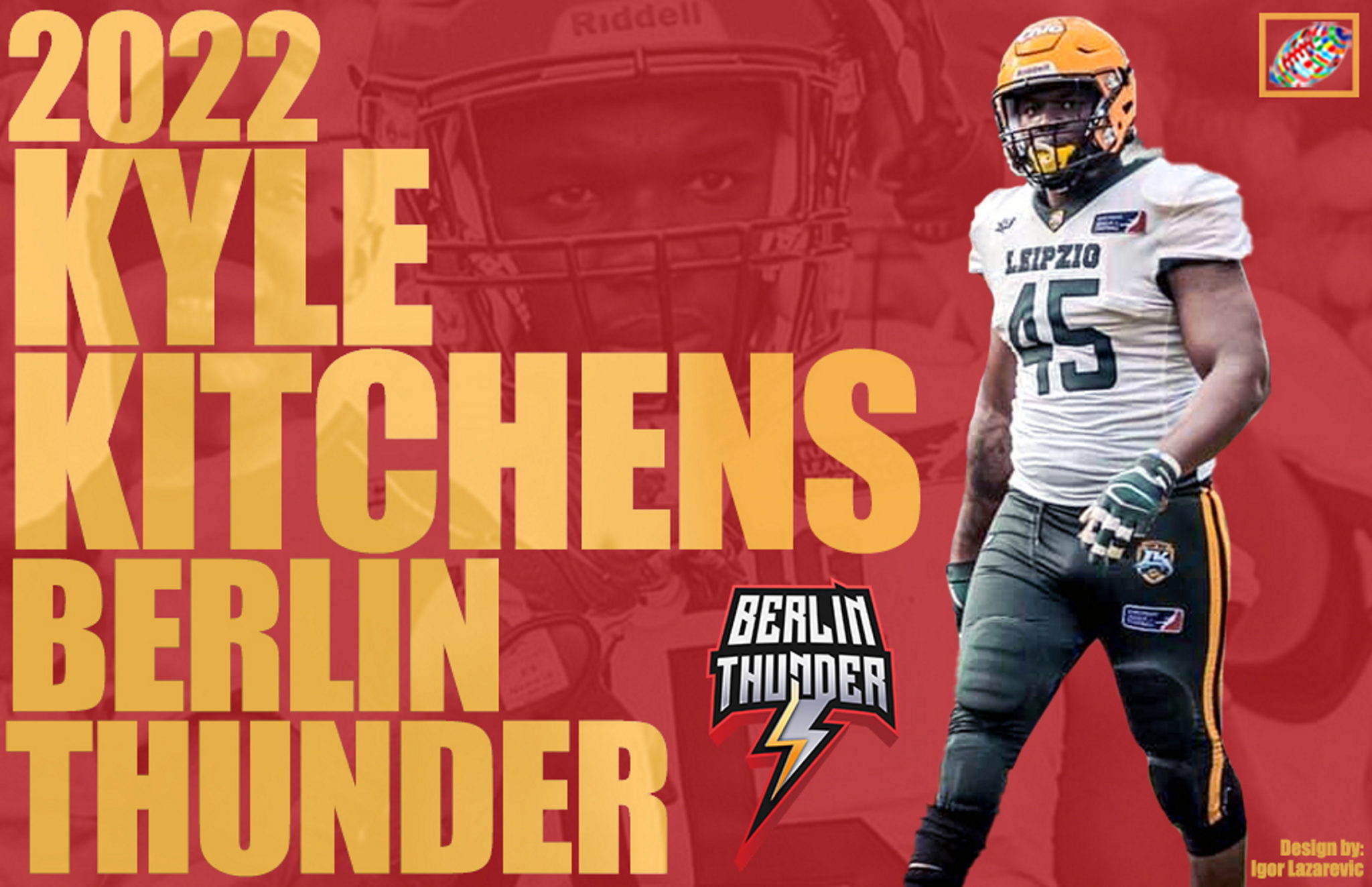 ELF: Berlin Thunder sign defensive player of the year DE Kyle Kitchens 