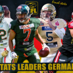 German Football League offensive stats show wide distribution at