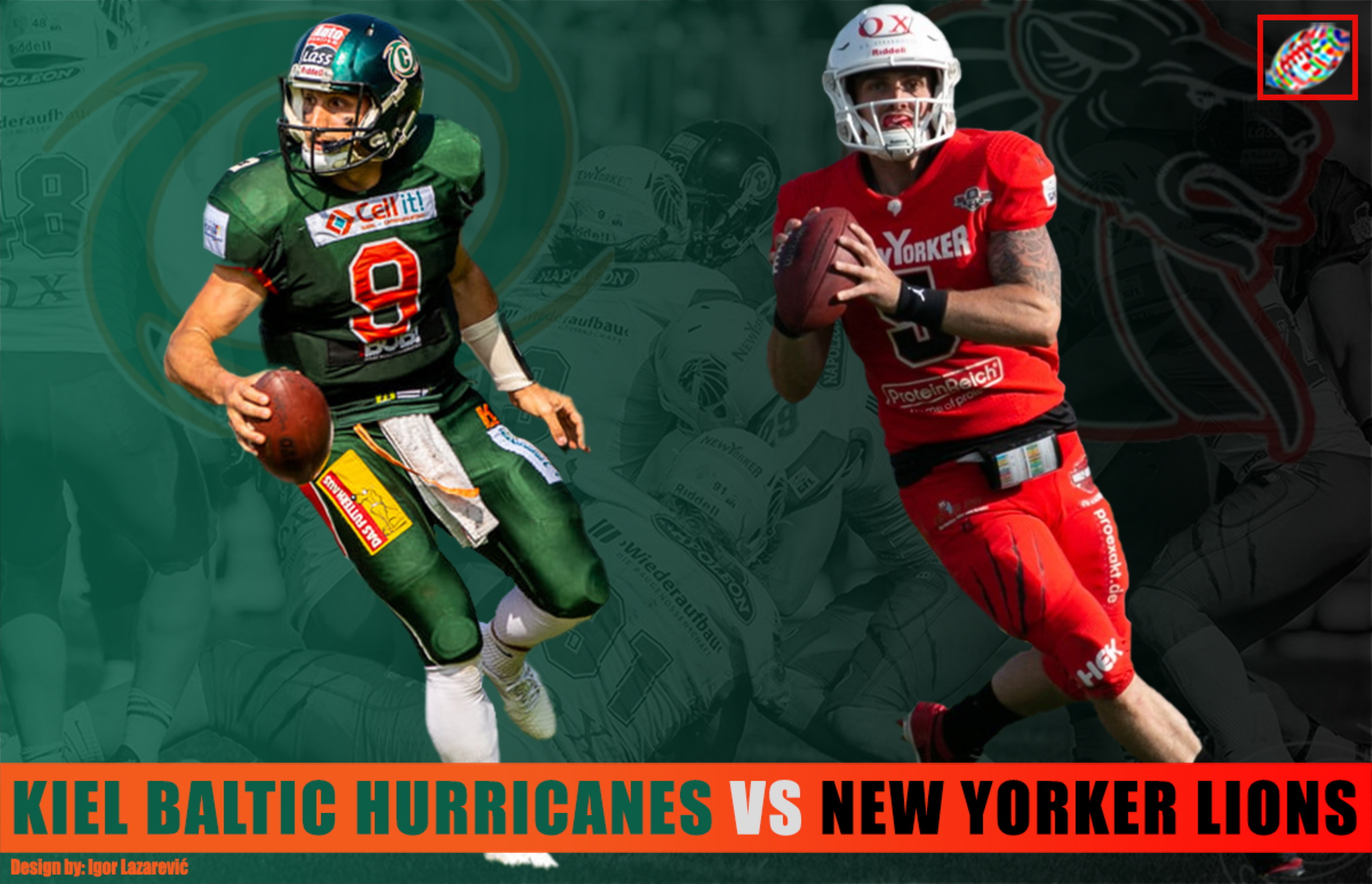 LIVESTREAM Germany: Braunschweig New Yorker Lions @ Kiel Baltic Hurricanes,  July 3, 15:00 CET (3 pm, 09:00 am ET)