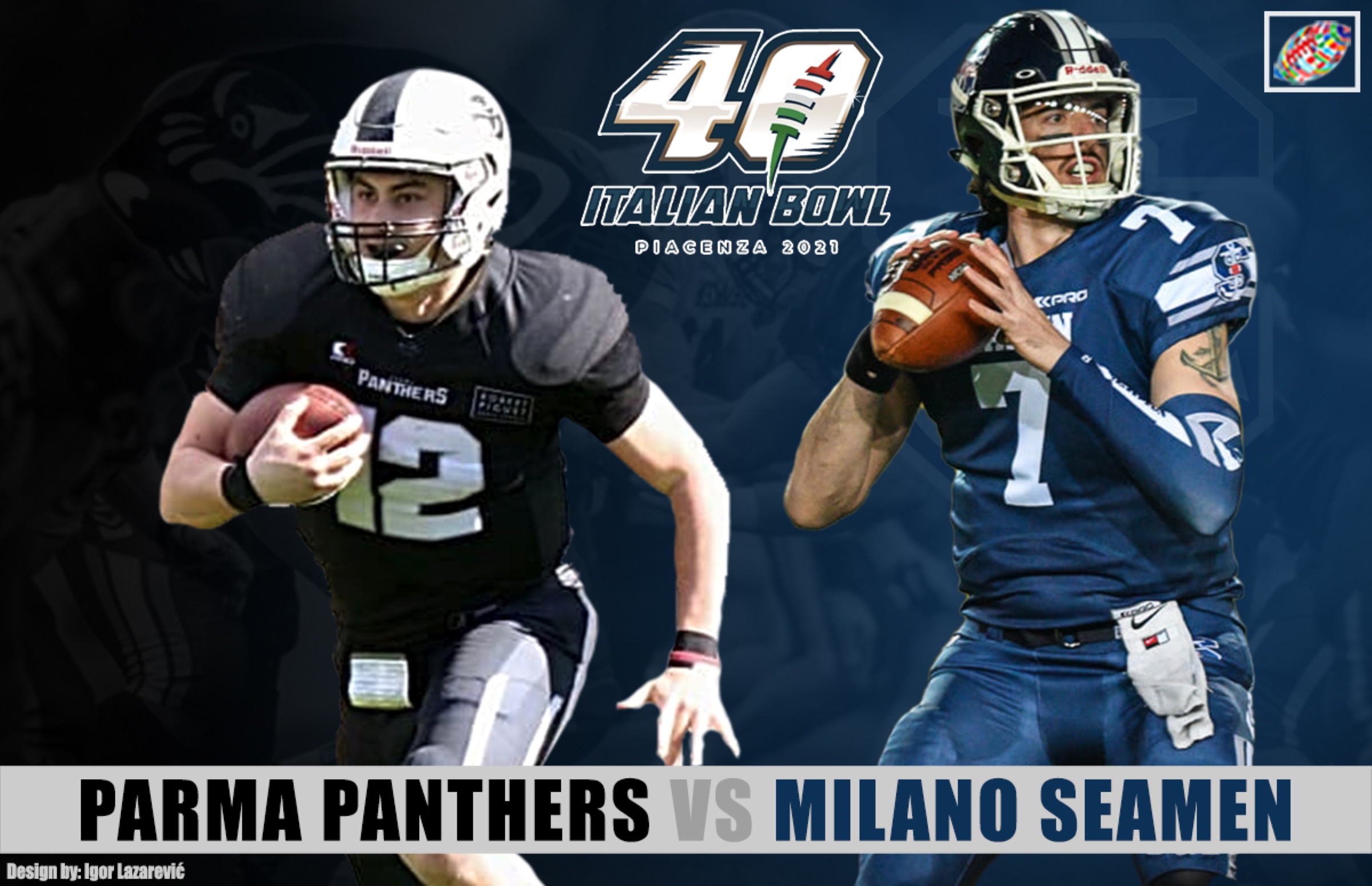 LIVESTREAM PPV Italian Bowl: Milano Seamen vs Parma Panthers, July 17,  21:00 CET (9 pm, 3 pm ET)