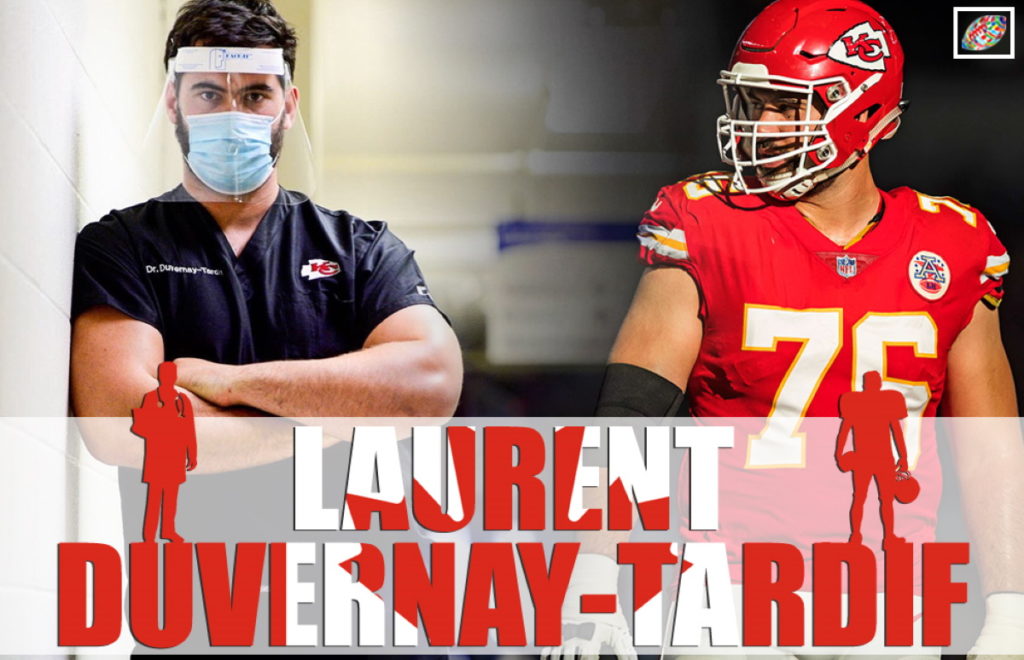 Kansas City Chiefs tackle Laurent Duvernay-Tardif (76) walks off