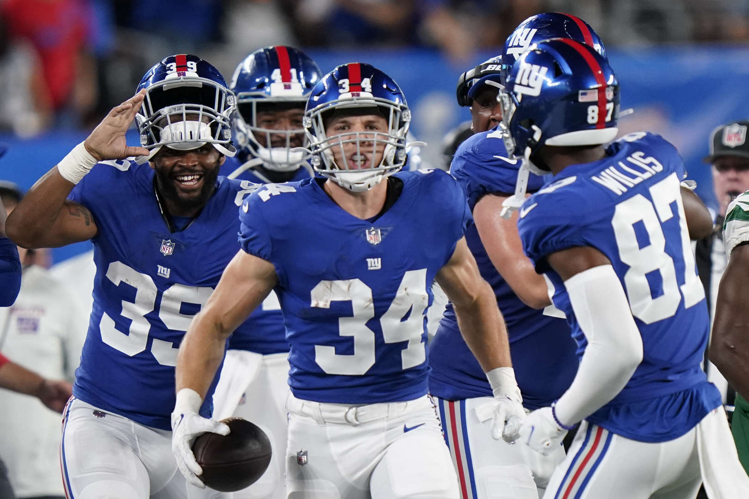 New York Giants RB Sandro Platzgummer Preseason Game 2 snaps 