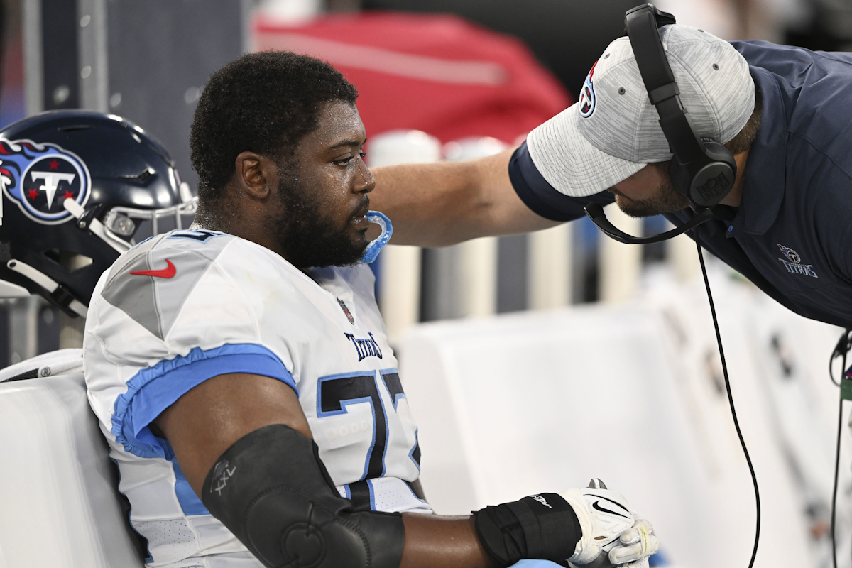 Tennessee Titans OT Nicholas Petit-Frere suspended six games